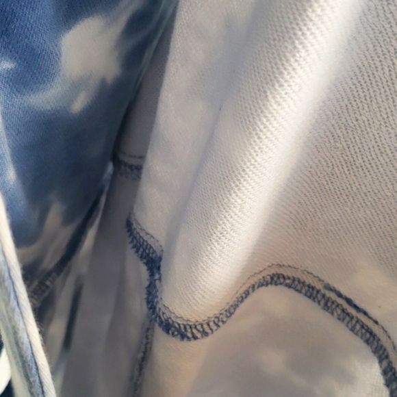 Funky Jordache blue & white tie dye overall jersey shorts - Picture 12 of 13